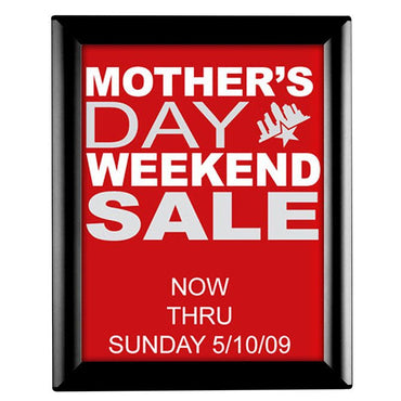 8.5" x 11" Convertible Sign Snap Frame, Black, Optional Counter Support - Braeside Displays